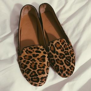 J.Crew leopard loafers